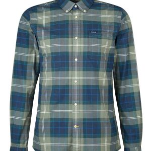 Barbour Lewis Tailored Shirt Kielder Blue Tartan