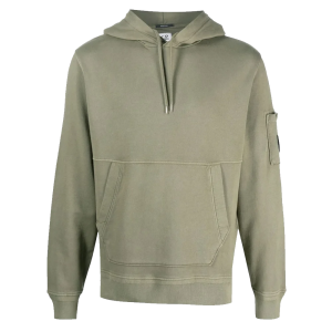C.P. Company Cotton Fleece Hoodie Bronze Green