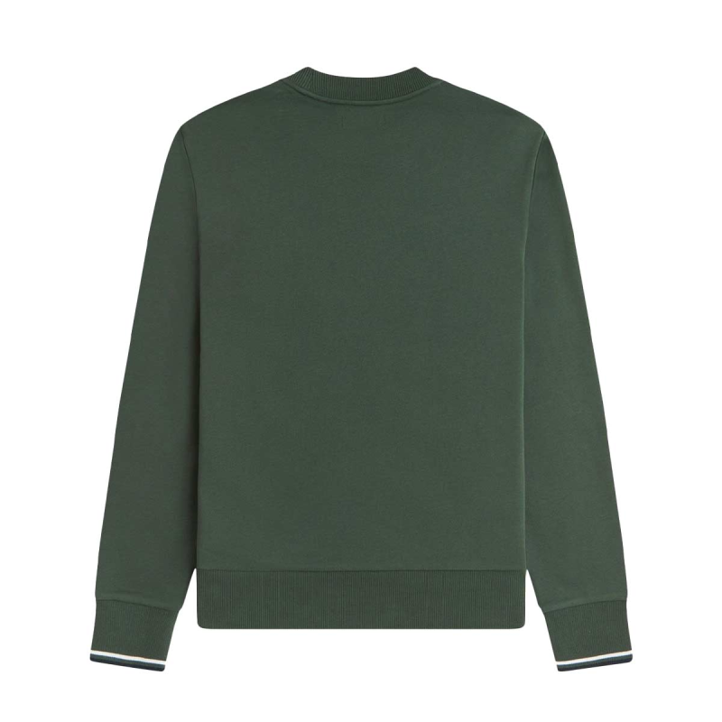 Fred Perry Crew Neck Sweatshirt Court Green - Imagen 3