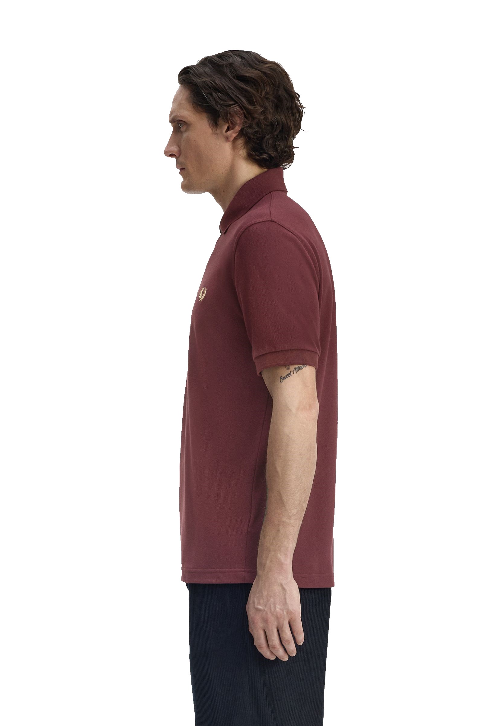 Fred Perry Reissues Original Plain Polo Oxblood / Champagne - Imagen 3