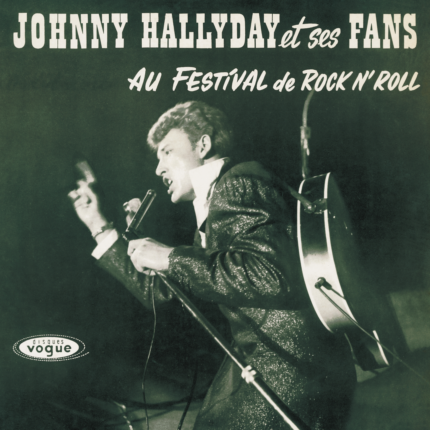 Johnny Hallyday et ses "fans" au festival de rock 'n' roll