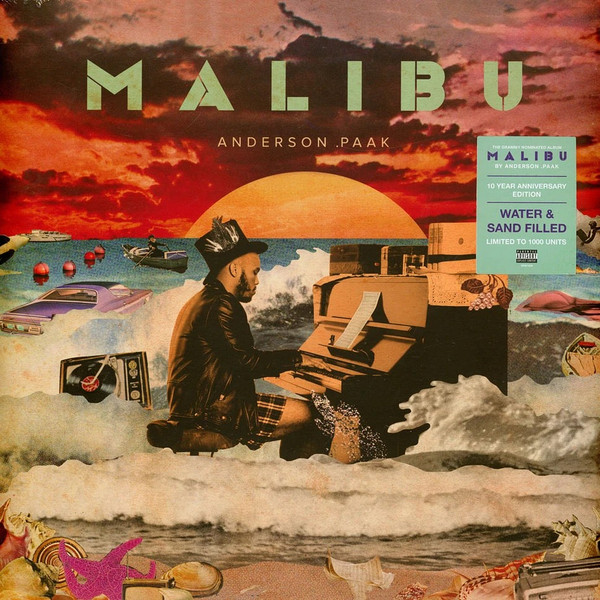 Malibu 10 Year Anniversary Édition Limitée Vinyle remplis dʼeau et de sable