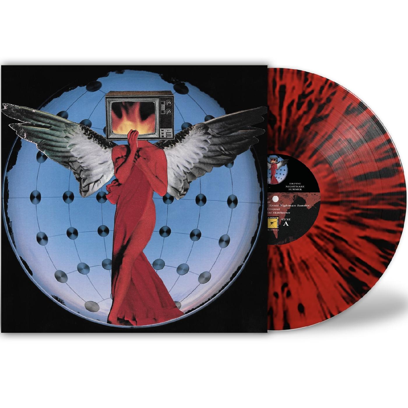 EROTIC NIGHTMARE SUMMER/VINYLE ROUGE SANG AVEC ECLABOUSSURES NOIRES