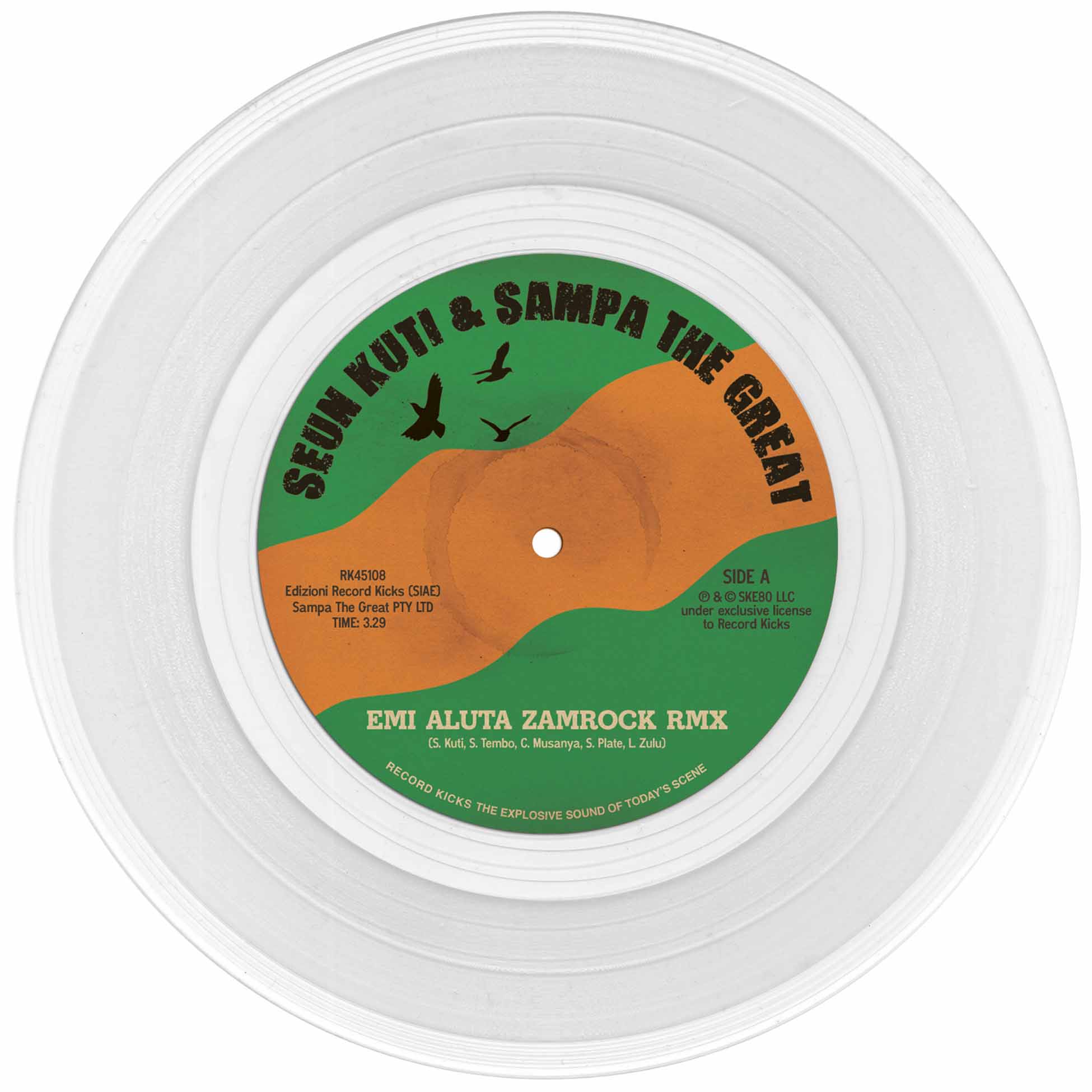 Emi Aluta (Zamrock Remix) + Emi Aluta 45 (Edit) - Vinyle Transparent