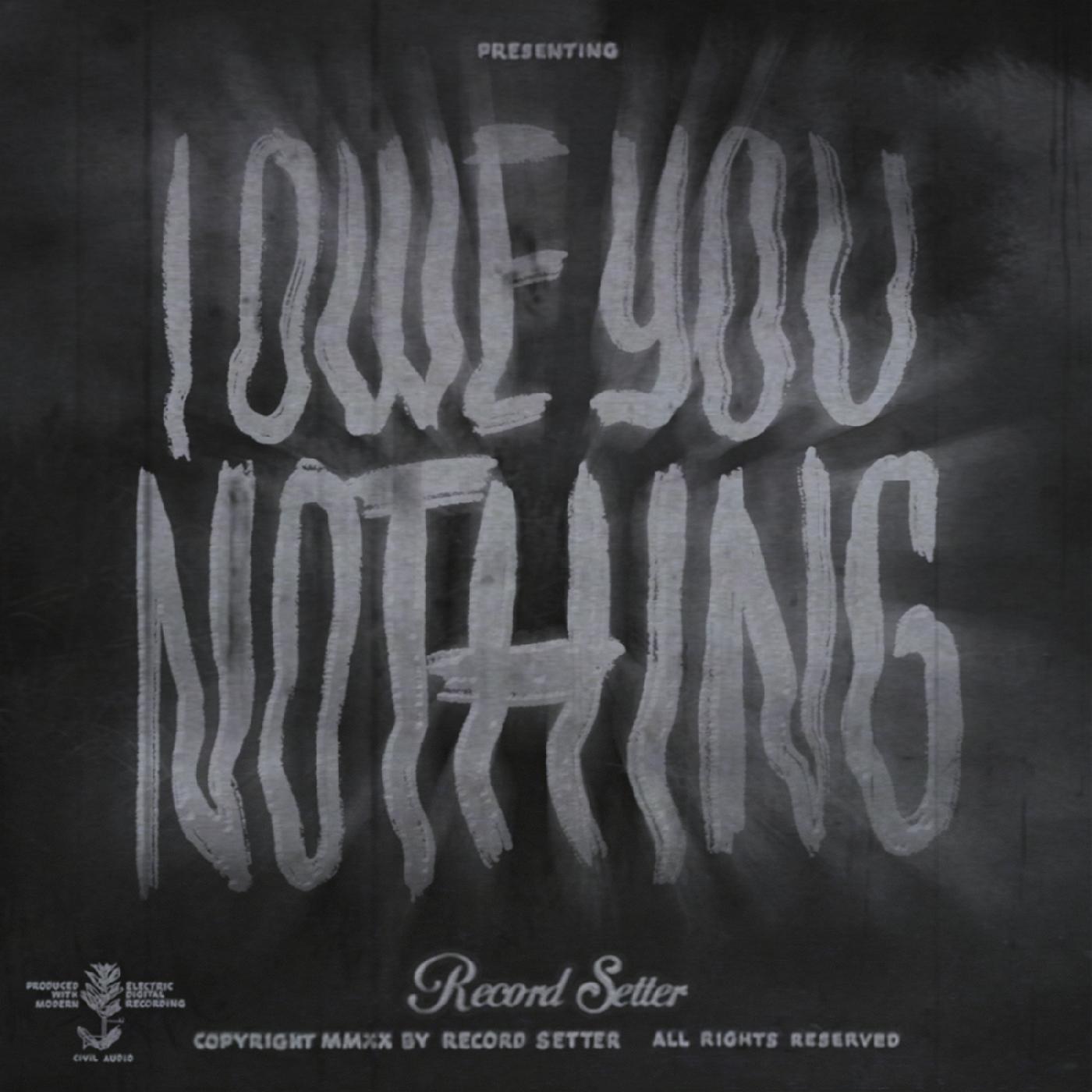 I OWE YOU NOTHING/VINYLE COULEUR PAPILLON