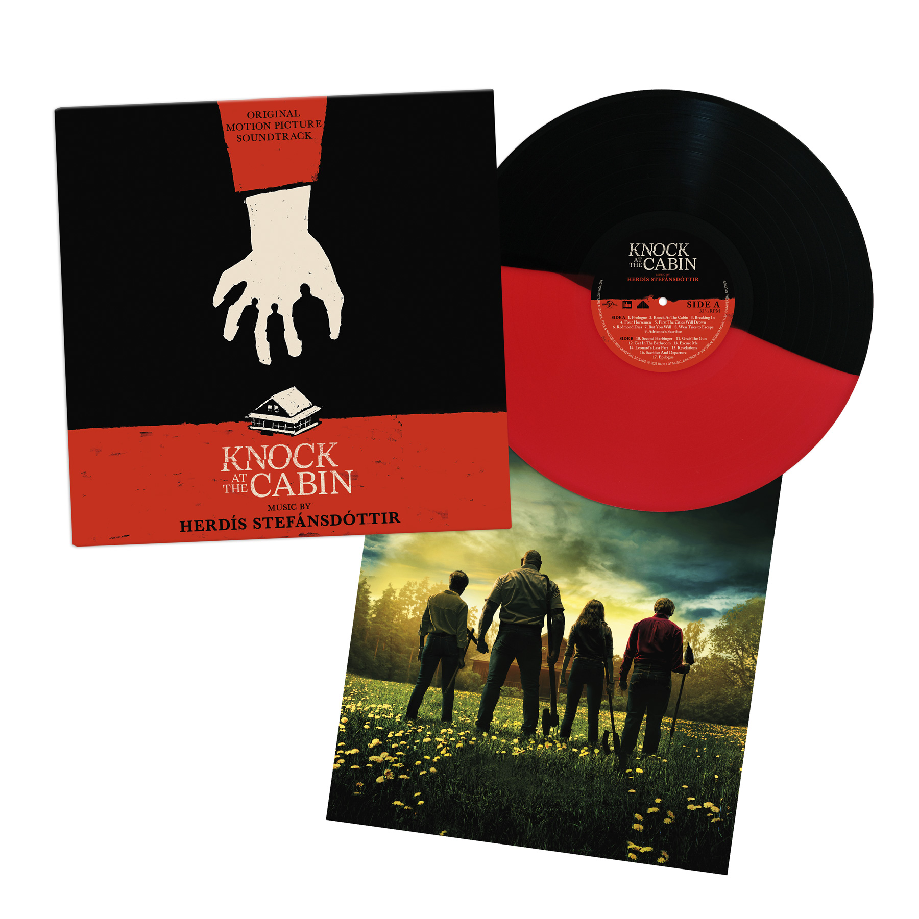 KNOCK AT THE CABIN/VINYLE COULEURS PARTAGEES NOIR ET ROUGE SANG 180GR