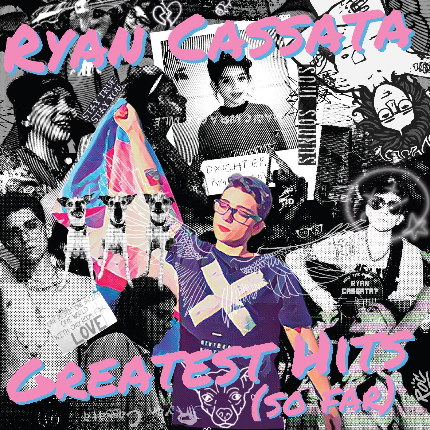 GREATEST HITS SO FAR/VINYLE TRANSLUCIDE AVEC ECLABOUSSURES BLEUES ET ROSES