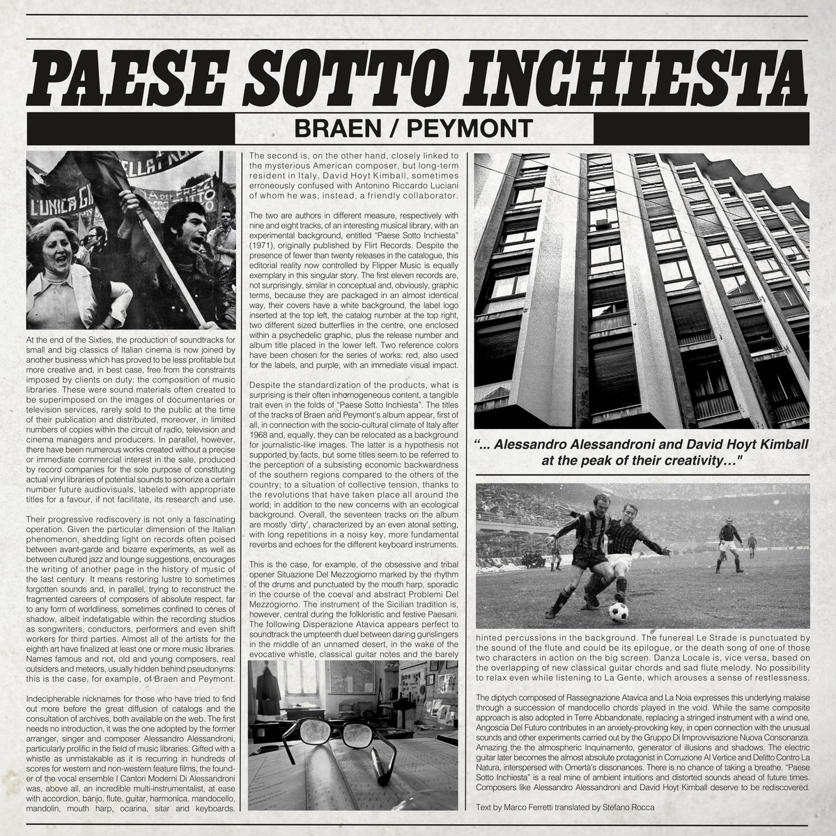 Paese Sotto Inchiesta/Eco Friendly Vinyl