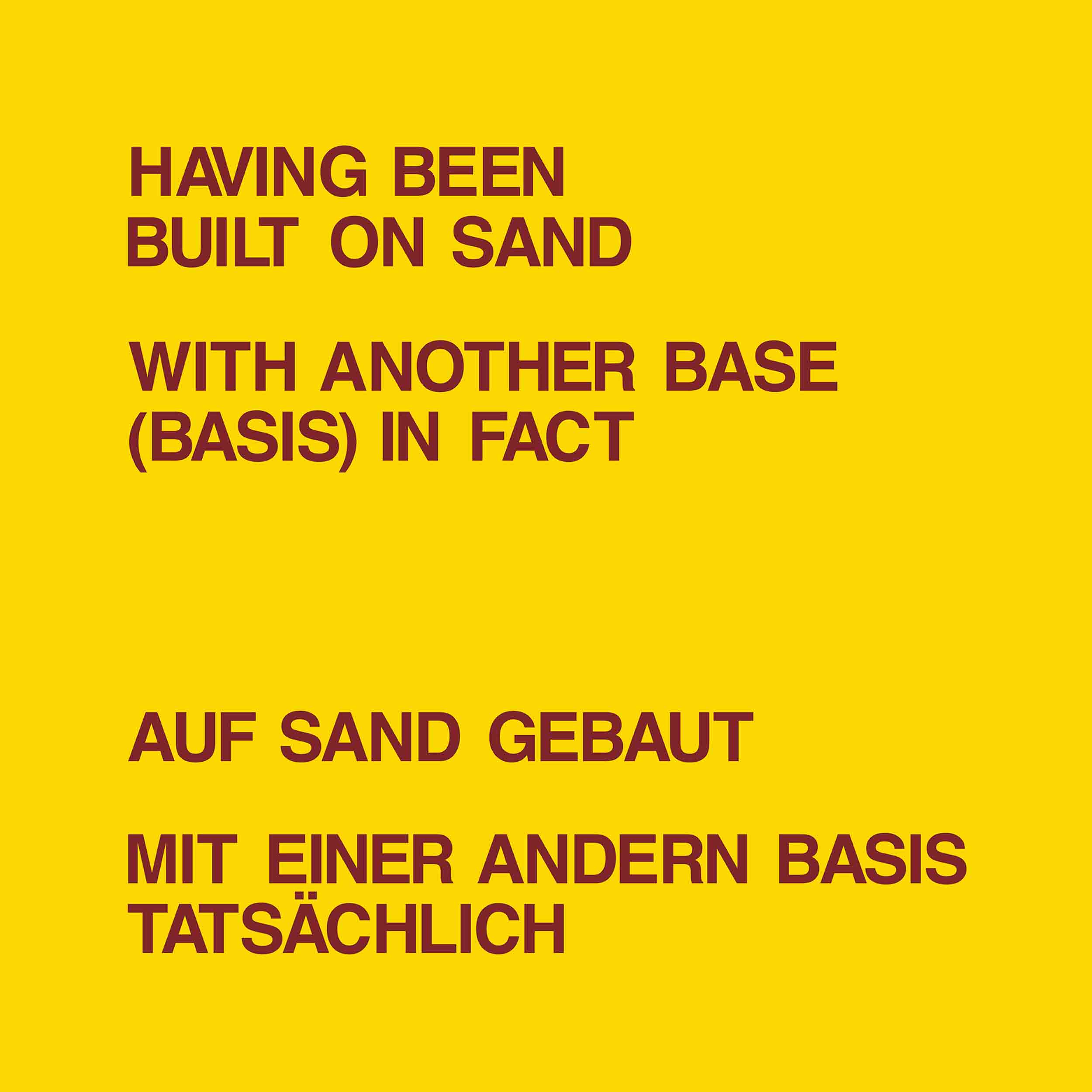 Having Been Built On Sand