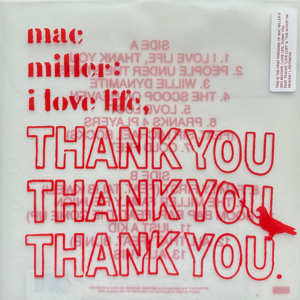 I Love Life, Thank You Vinyle Transparent