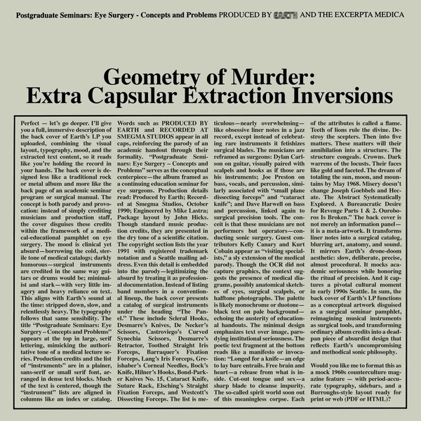 Geometry of Murder Extra Capsular Extraction Inversions/Double Crystal Clear LP