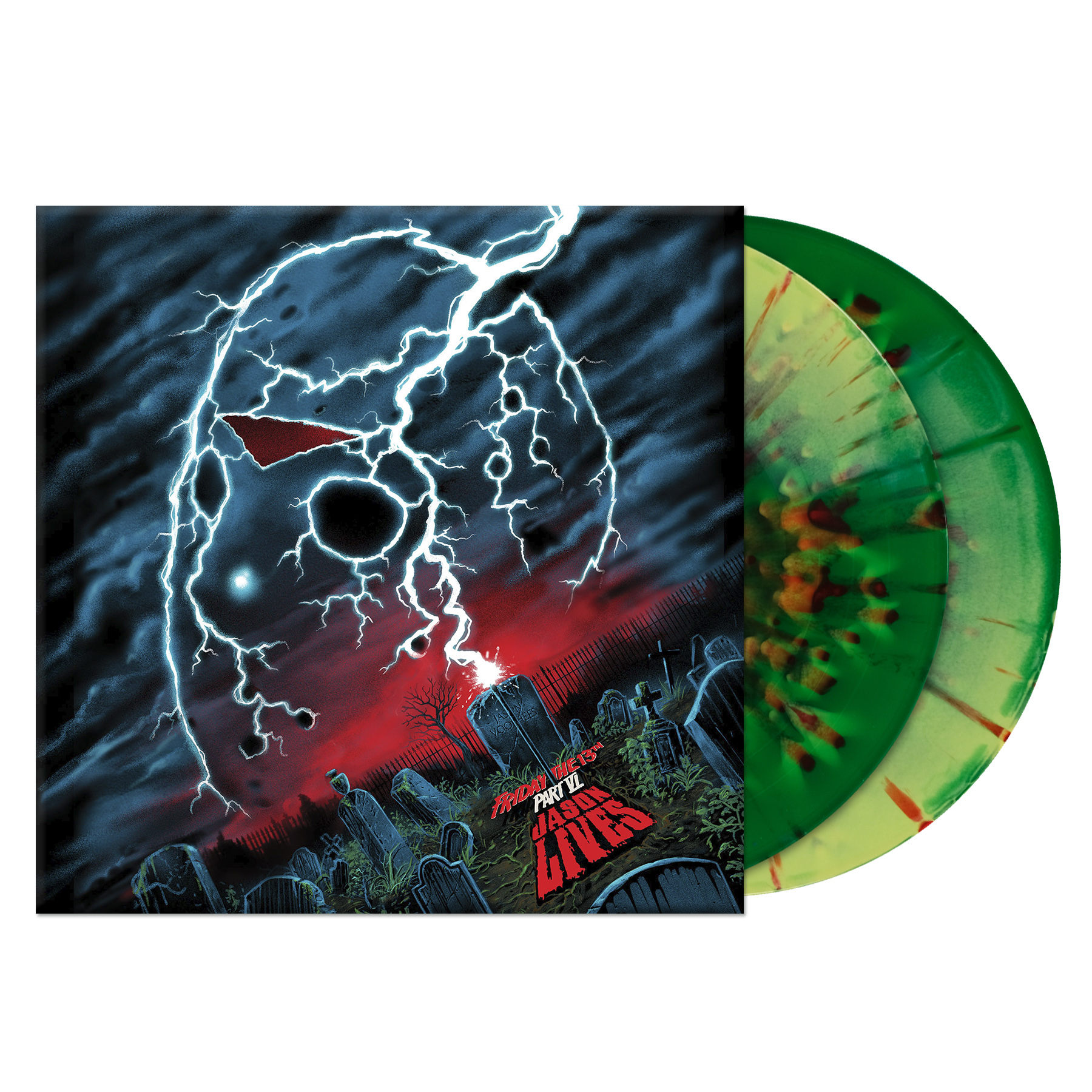 FRIDAY THE 13TH PART VI/JASON LIVES/VINYLE VERT JAUNE AVEC ECLABOUSSURES ROUGES 180GR