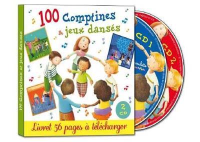 100 Comptines et Jeux Dansés Coffret Inclus un livret de 56 pages