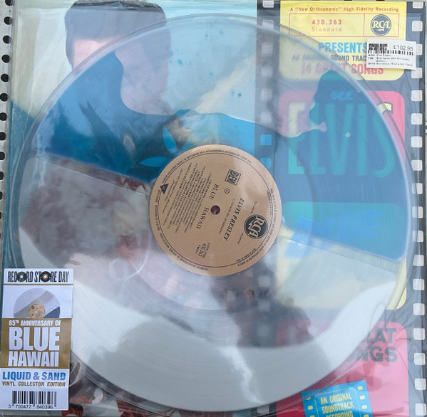 Blue Hawaii Vinyle avec liquide Bleu et Sable
