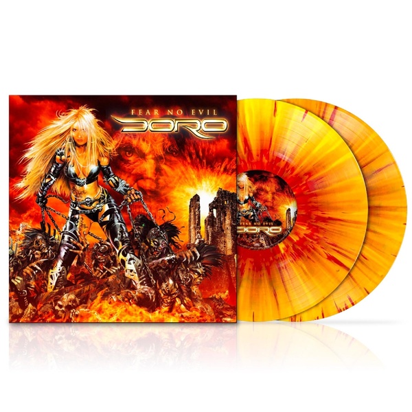 Fear No Evil Vinyle Jaune et Rouge Marbré