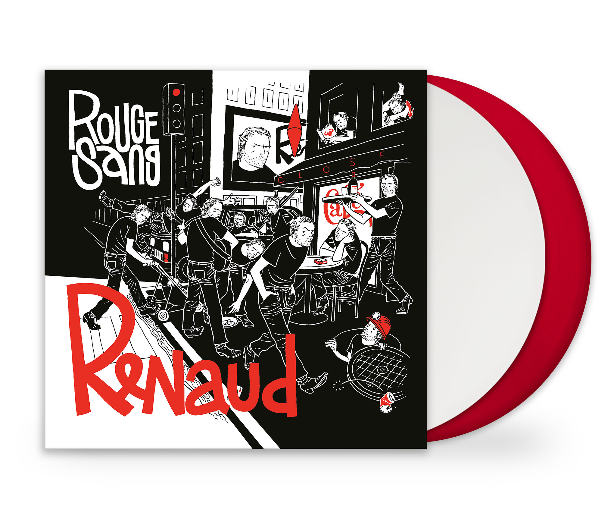 ROUGE SANG DOUBLE VINYLE COULEUR (50 ANS DE CARRIERE)