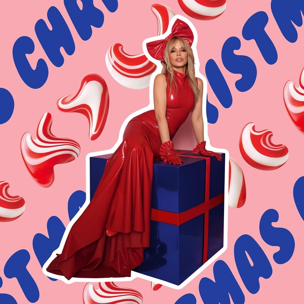 Kylie Christmas (Fully Wrapped) Édition Limitée Vinyle Rose et Blanc Marbré