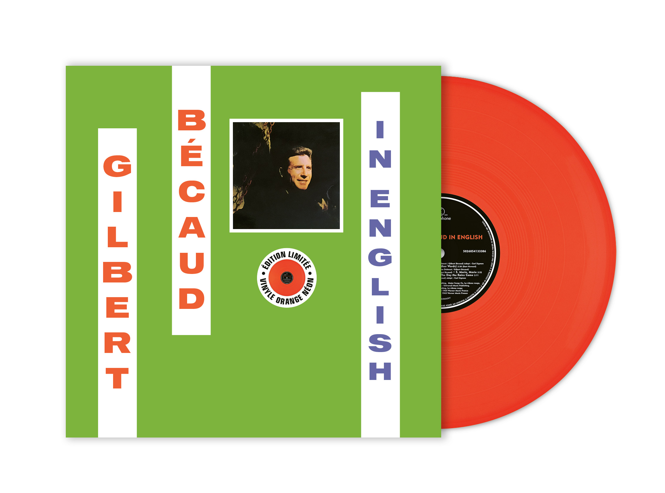 GILBERT BECAUD IN ENGLISH - 1964 (VINYLE ORANGE)