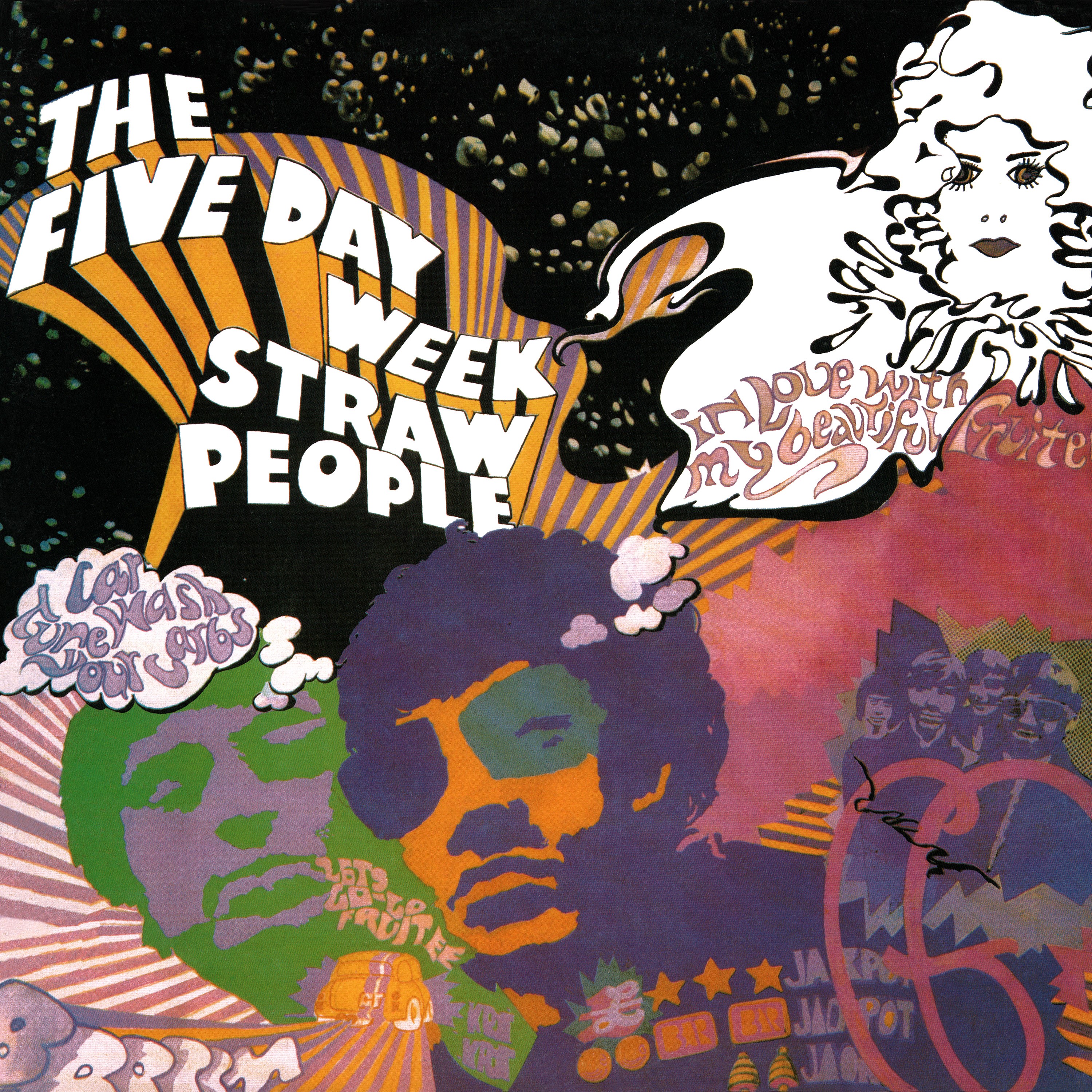 FIVE DAY WEEK STRAW PEOPLE/VINYLE JAUNE