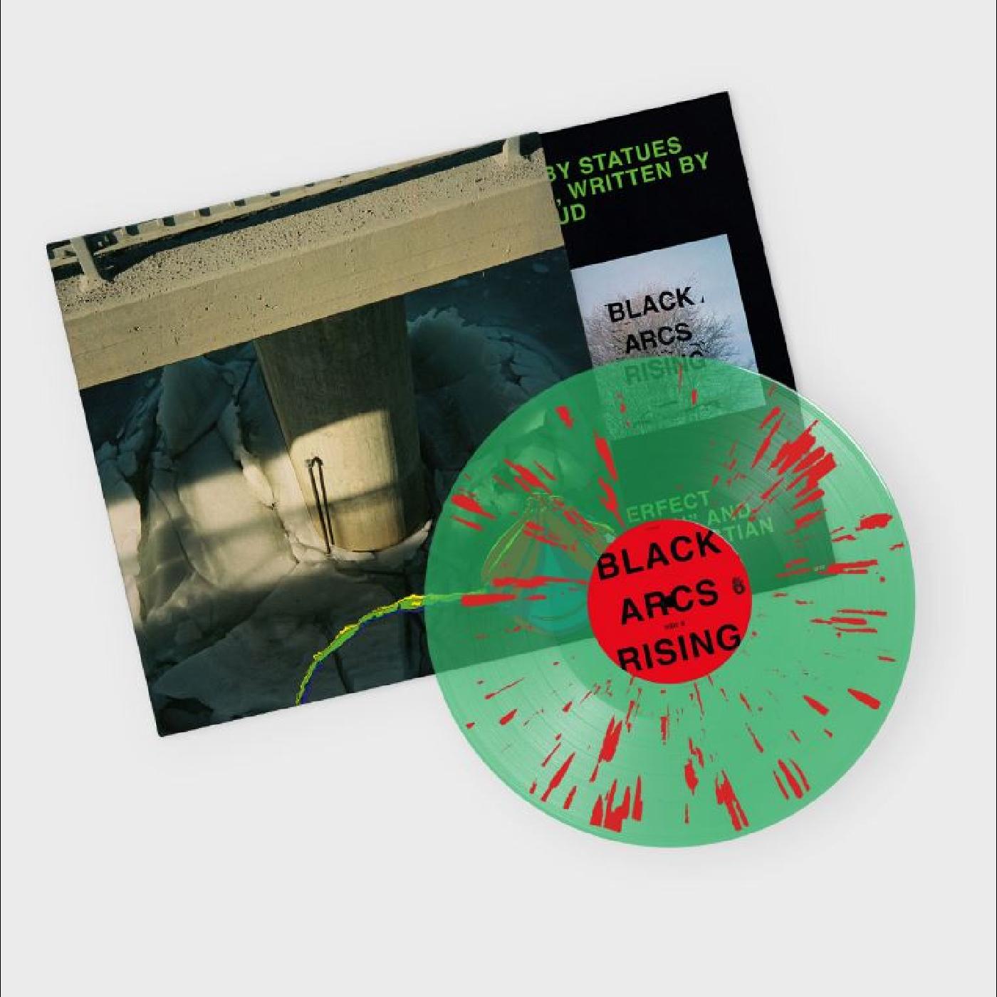 BLACK ARCS RISING/VINYLE VERT AVEC ECLABOUSSURES ROUGES