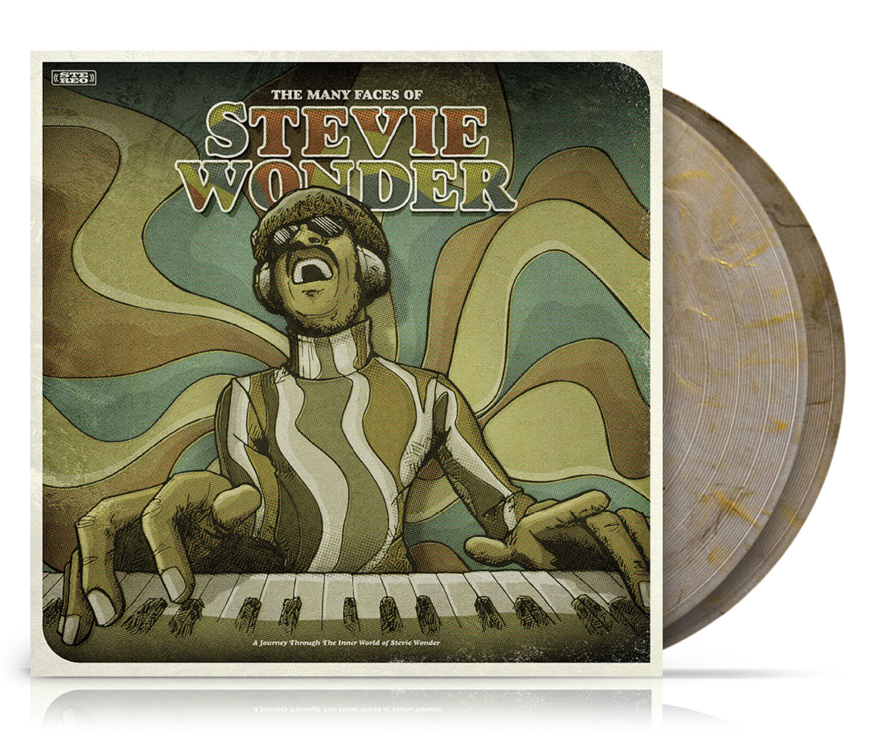MANY FACES OF STEVIE WONDER/VINYLE MARON ET JAUNE AUDIOPHILE 180GR