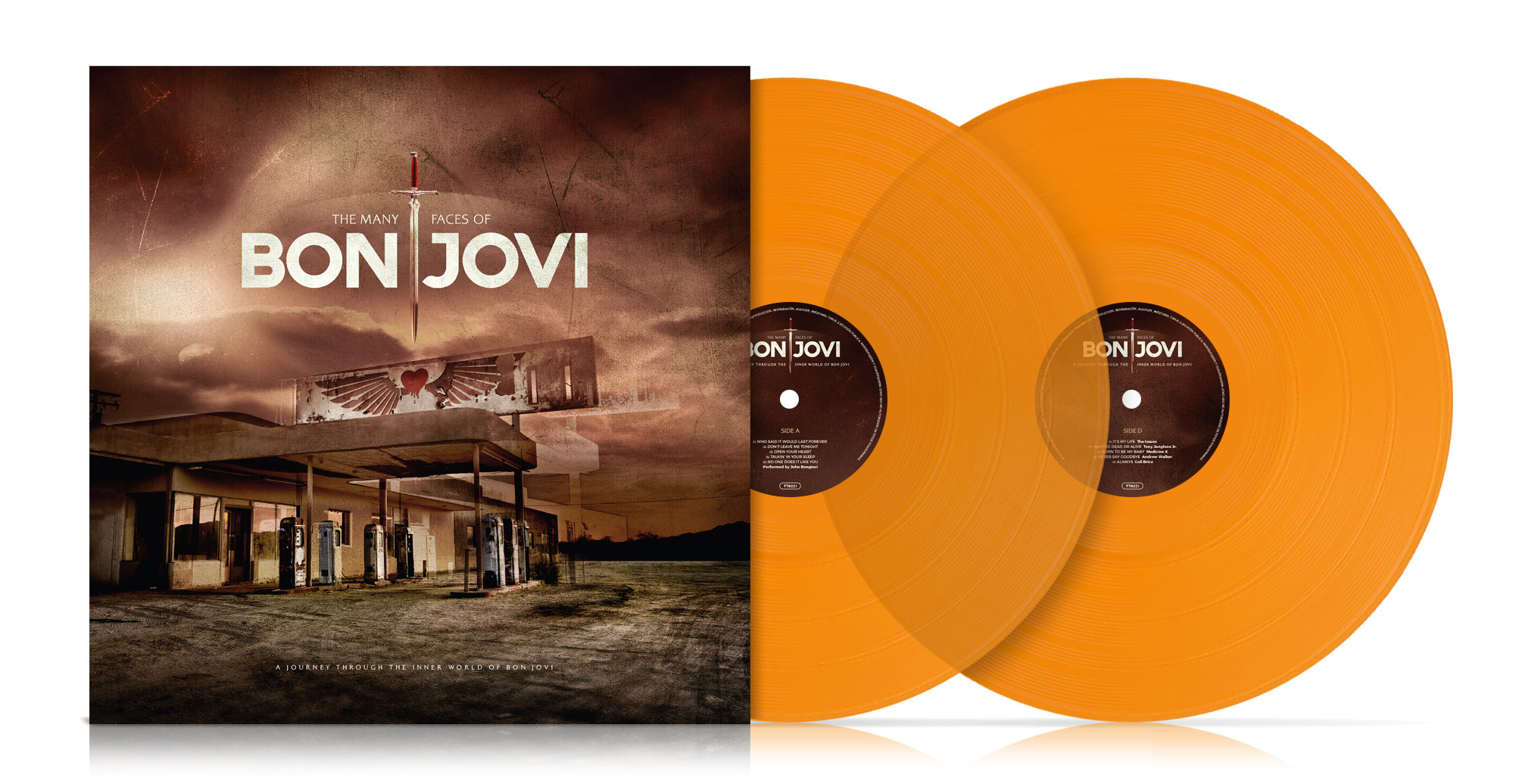MANY FACES OF BON JOVI/VINYLE ORANGE TRANSPARENT AUDIOPHILE 180GR