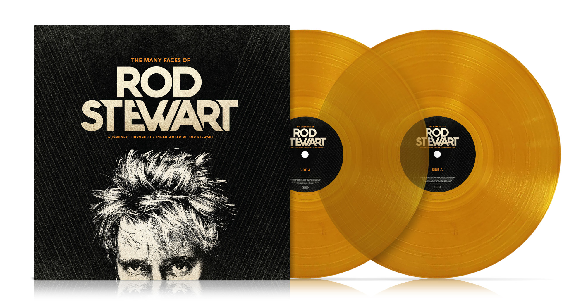 MANY FACES OF ROD STEWART/VINYLE CRISTAL AMBRE