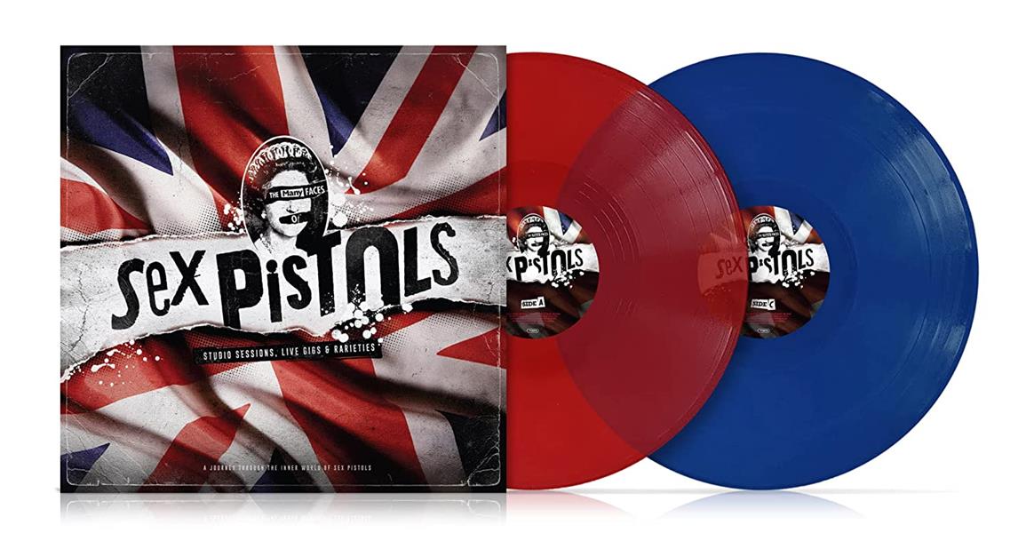 MANY FACES OF SEX PISTOLS/VINYLE ROUGE ET BLEU TRANSPARENT
