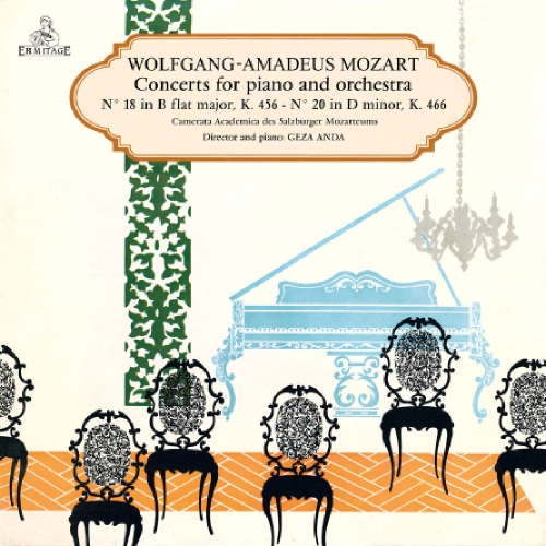 MOZART, Concerto No18 K456, No20 K466.