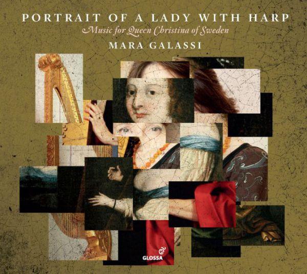 Portrait of a lady with harp