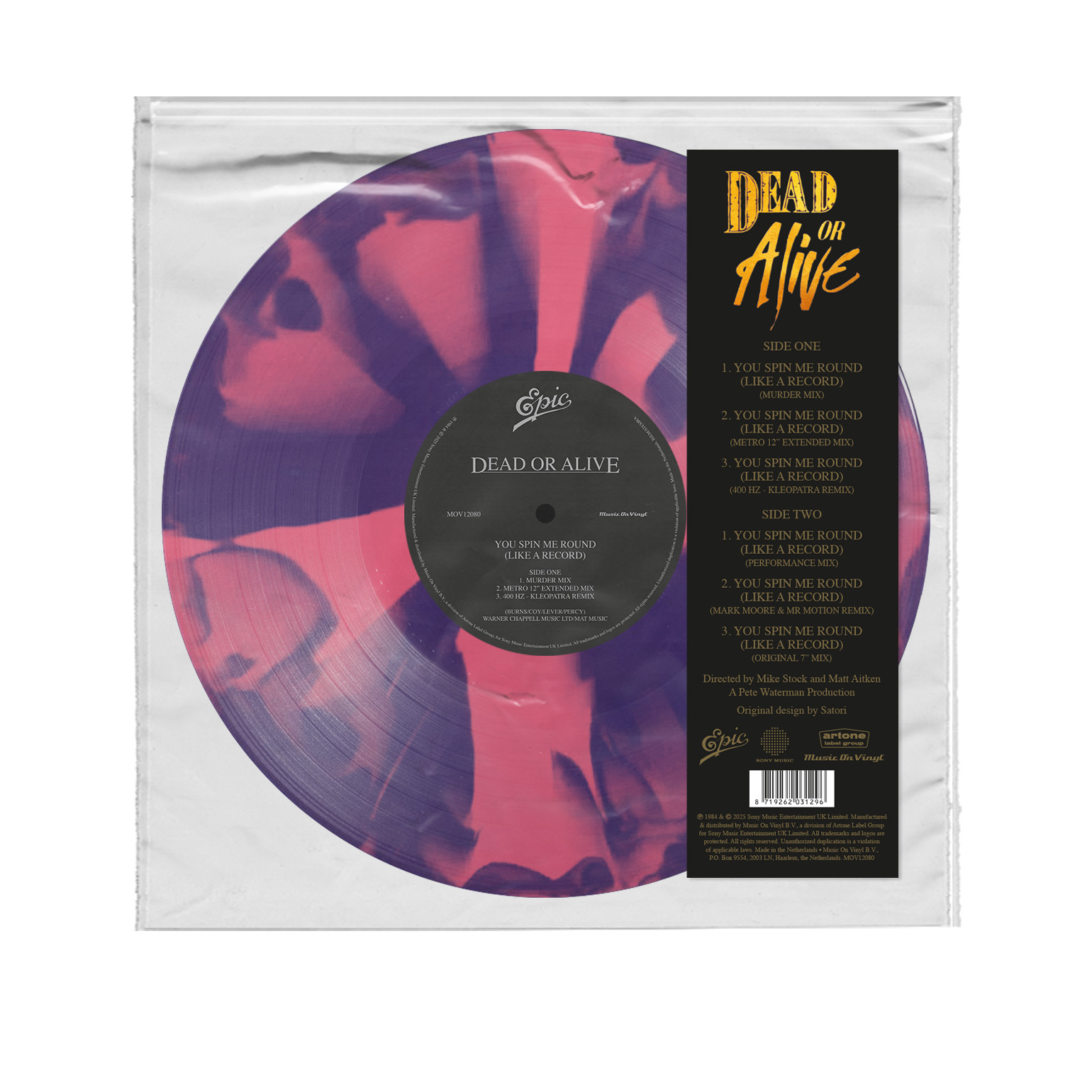 YOU SPIN ME ROUND /LIKE A RECORD / EDITION LIMITEE COULEUR POURPRE ET ROSE