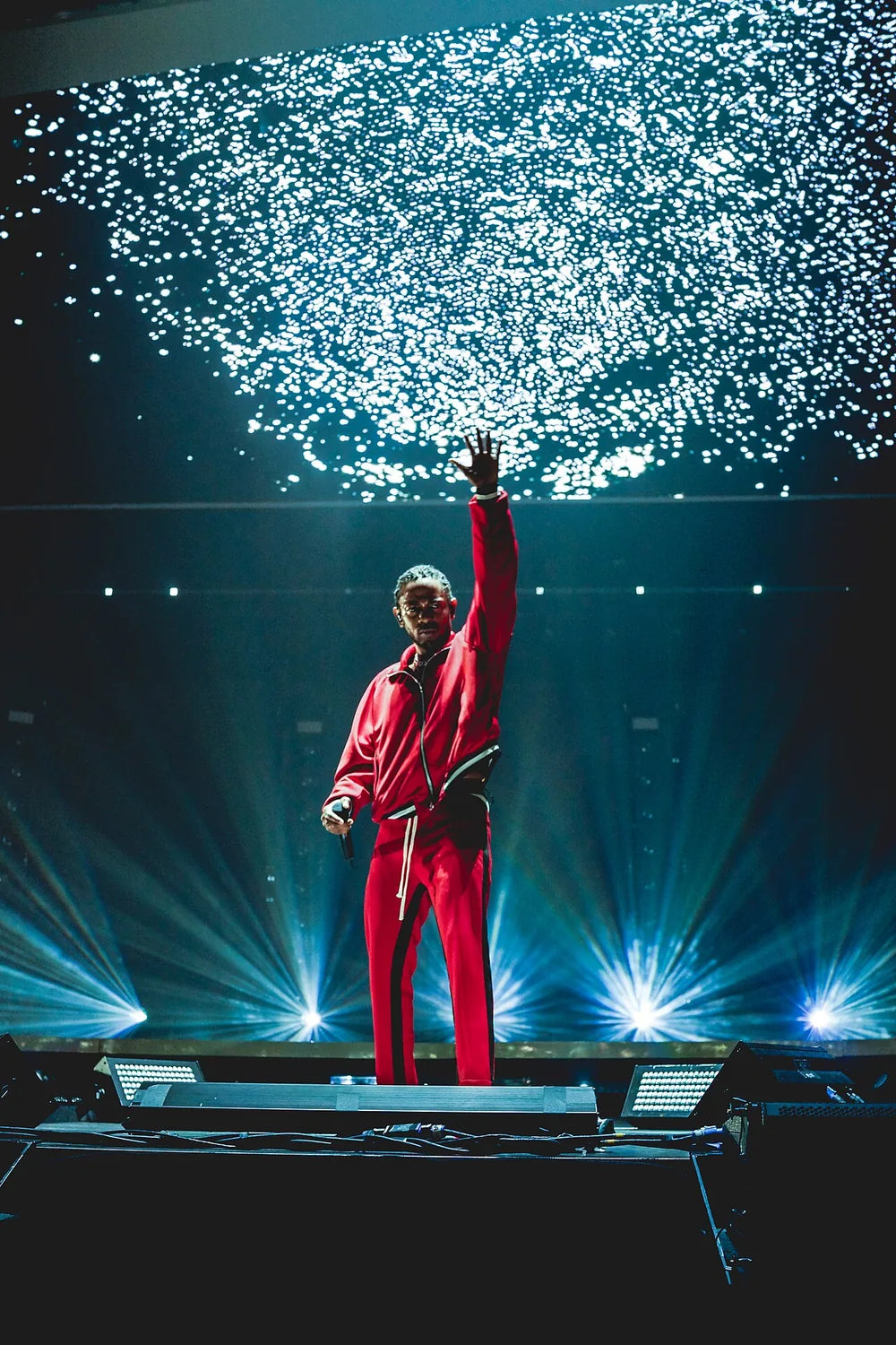 Kendrick Lamar sur scène lors du DAMN. Tour
