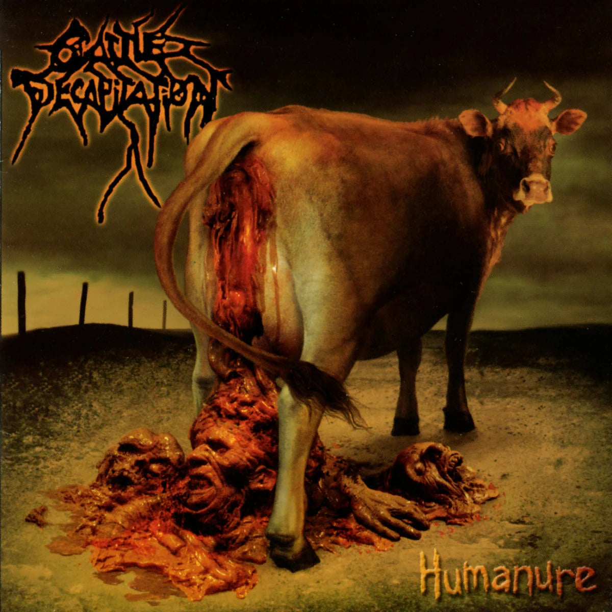 Pochette de disque censurée : Humanure de Cattle Decapitation (2004)